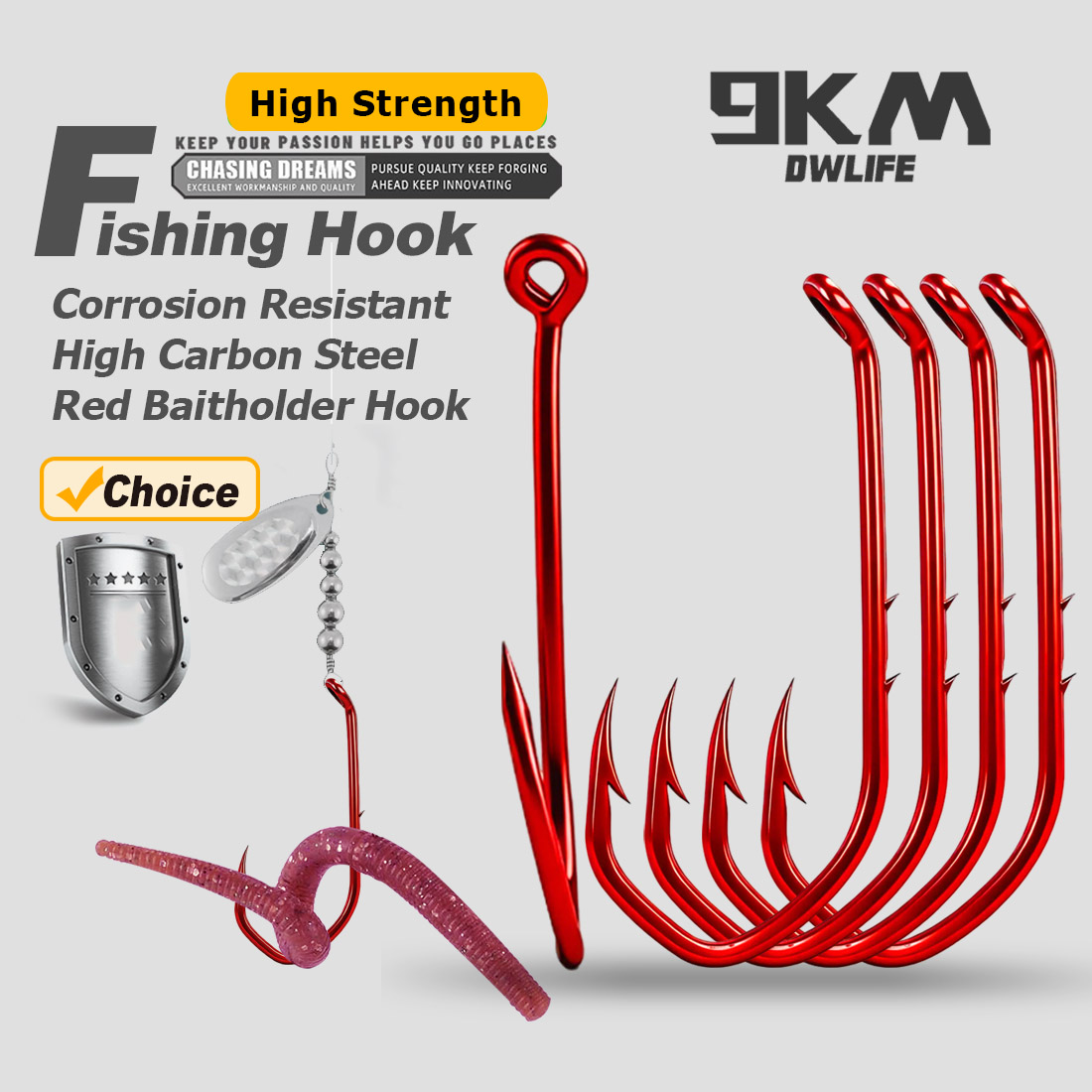Fishing Hook Offset - Anzuelo de Pesca de 9KM, 50-100
