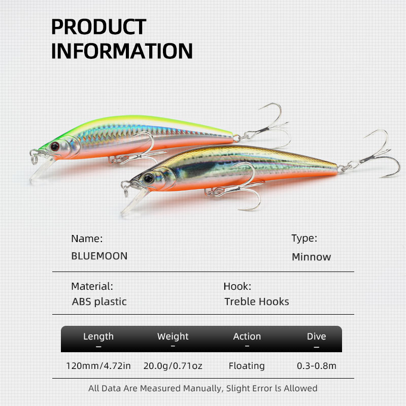 LETOYO Señuelo Flotante Minnow - Fishing Hook Treble reseña y precio
