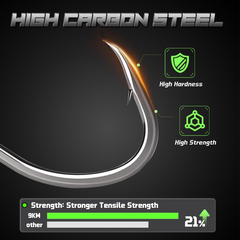 Anzuelos de pesca de 9KM, 25 u - Fishing Hook Offset reseña y precio