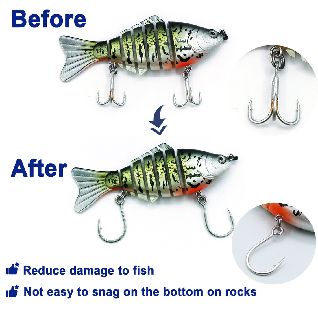 Anzuelos de pesca de 9KM, 25 u - Fishing Hook Offset reseña y precio