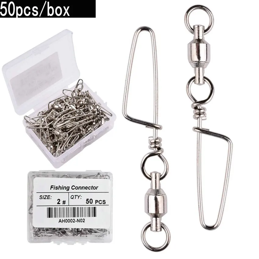 50 Uds rodamiento de bolas de  - Fishing Hook Stainless Steel reseña y precio