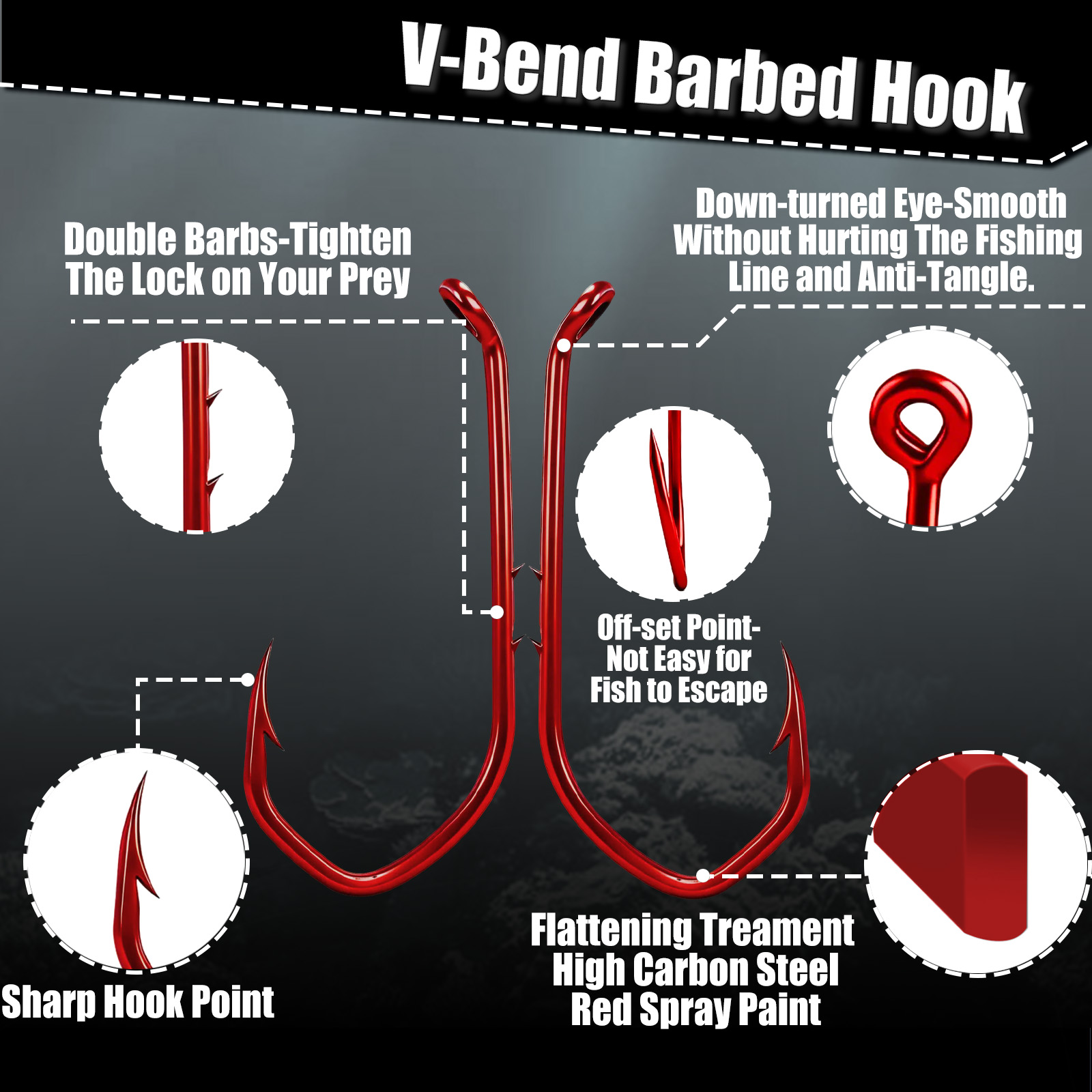 Anzuelo de Pesca de 9KM, 50-10 - Fishing Hook Offset reseña y precio