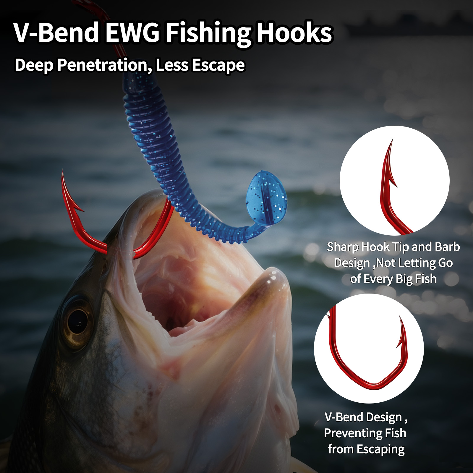 Anzuelo de Pesca de 9KM, 50-10 - Fishing Hook Offset reseña y precio